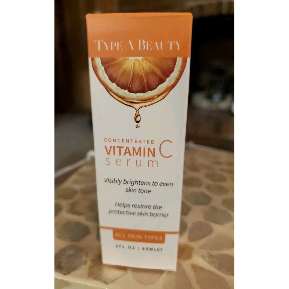 Type A Beauty Concentrated Vitamin C Serum  2oz/60ml Full Size NEW IN BOX